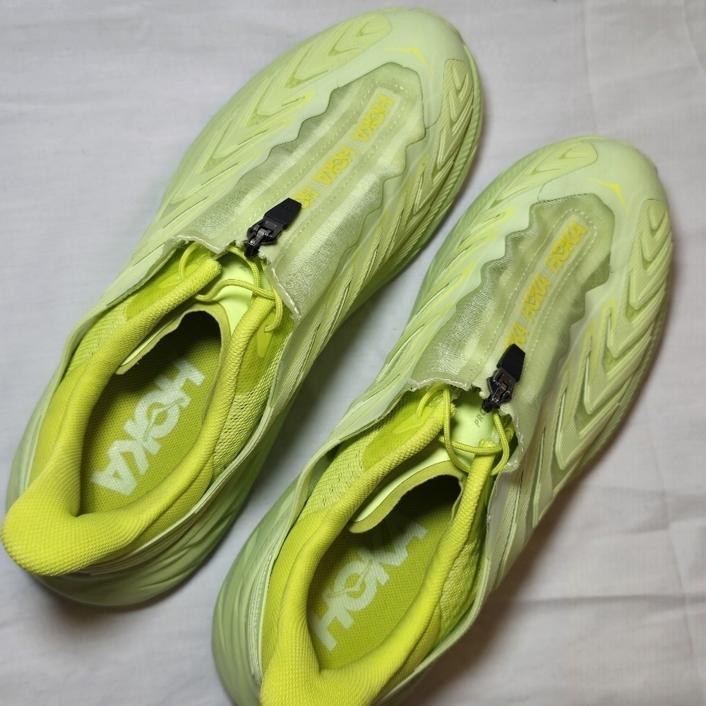 HOKA Project Clifton Butterfly Neon Yellow Evening Primrose Sneakers Running, 8 - Picture 8 of 14